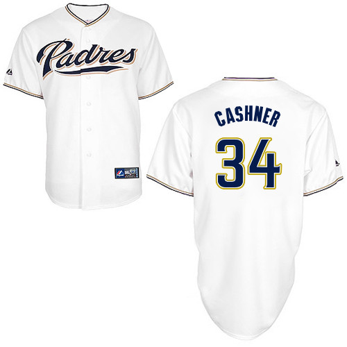 Andrew Cashner #34 Youth Baseball Jersey-San Diego Padres Authentic Home White Cool Base MLB Jersey